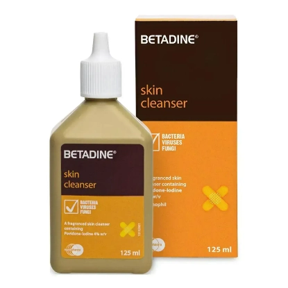 Betadine Skin Cleanser 125 mL For acne