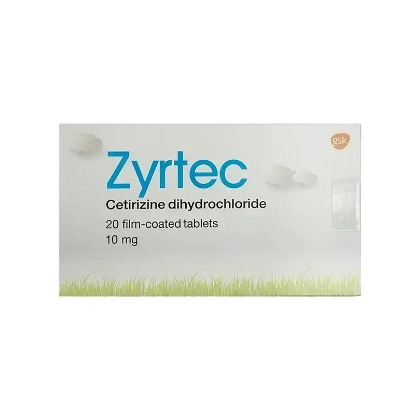 Zyrtec 10mg 20 Tablets as antiallergic
