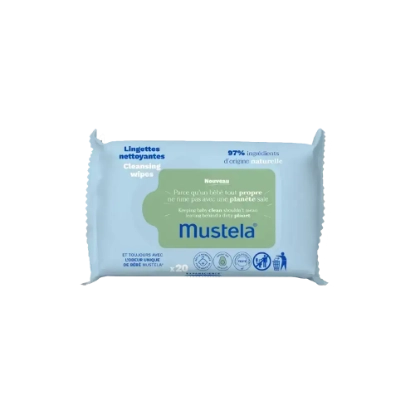 Mustela Baby Cleansing Wipes With Natural Avocado 20 Pcs 