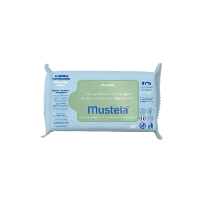 Mustela Baby Cleansing Wipes With Natural Avocado 60 Pcs 