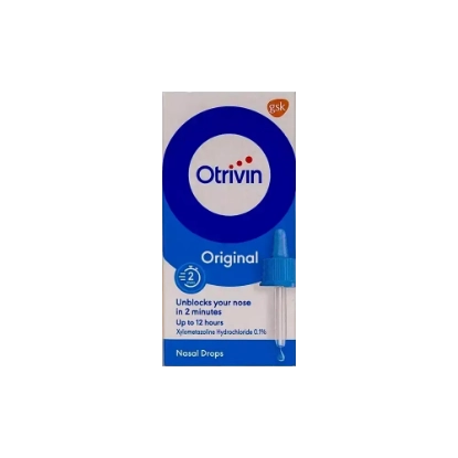 Otrivin Original 0.1% Nasal Drops For Adults 10 ml 