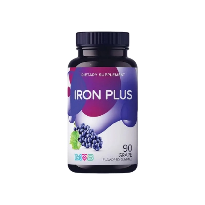 Livs Iron Plus with Grape Flavor 90 Gummies 