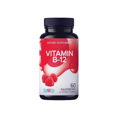 Livs Vitamin B12 with Raspberry Flavor 60 Gummies 