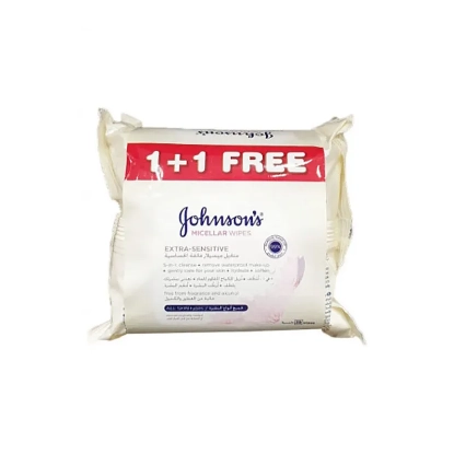 Johnson's Micellar Extra Sensitive Wipes 25'S 1+1 Offer