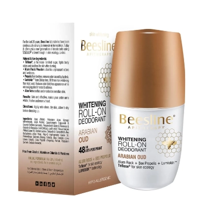 Beesline Whitening Deo Roll On Arabian Oud 48Hr 50ml 